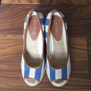 Ralph Lauren peep toe wedge